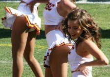 College cheerleaders white panties