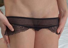 Women in sheer black panties