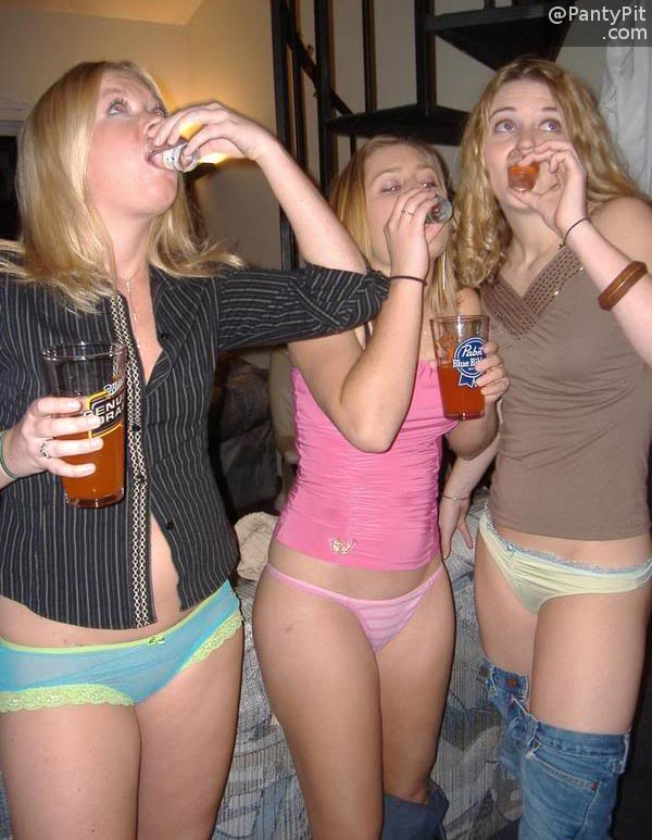 Drunk college girls in panties