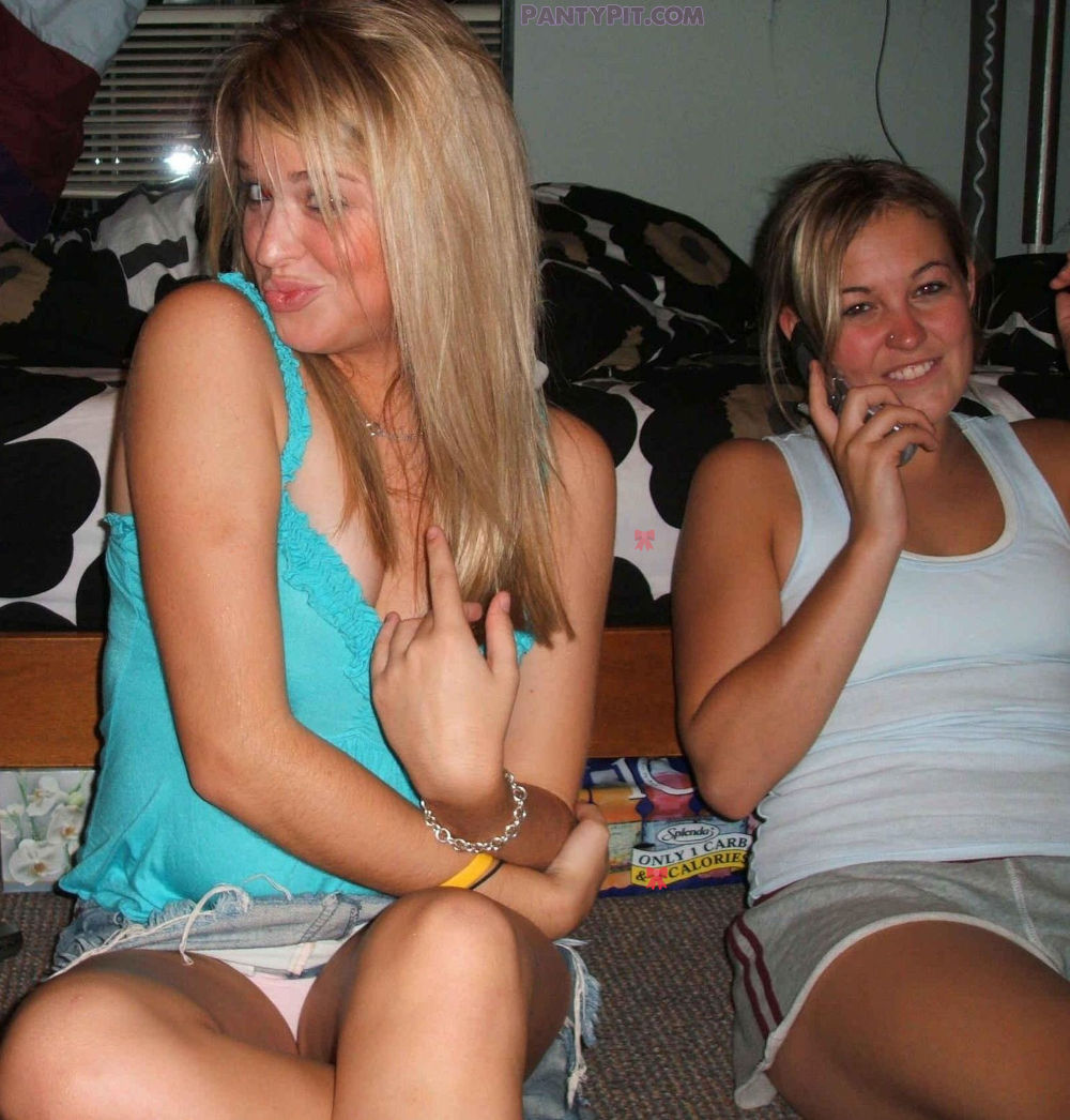 Drunk college girls show panties and thongs image