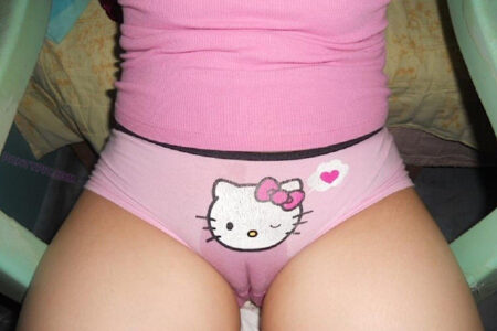 Another photograph of the evidence: soaking wet pussy and tight pink panties